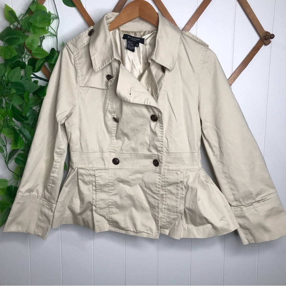 Sandro sport peplum flair button jacket Medium